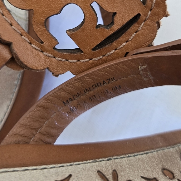 Tory Burch Leather Scalloped Miller Sandals - Picture 12 of 14